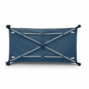 Lionelo - Patut pliant cu un nivel Stefi Navy din Metal, Poliester, 120x60 cm, Albastru BYNLO-STEFI_BLUE_NAVY