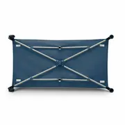 Lionelo - Patut pliant cu un nivel Stefi Navy din Metal, Poliester, 120x60 cm, Albastru BYNLO-STEFI_BLUE_NAVY
