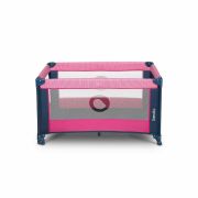 Lionelo - Patut pliant cu un nivel Stefi Rose din Metal, Poliester, 120x60 cm, Roz BYNLO-STEFI_PINK_ROSE