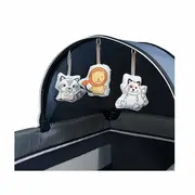 Lionelo - Patut pliant cu doua nivele Sven Plus, 120x60 cm, arcada jucarii, masuta de infasat, vibratii, melodii, Blue Navy BYNLO-SVEN_PLUS_BLUE_NAVY