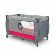 Lionelo - Patut pliant cu doua nivele Sven Plus, 120x60 cm, arcada jucarii, masuta de infasat, vibratii, melodii, Pink Rose BYNLO-SVEN_PLUS_PINK_ROSE