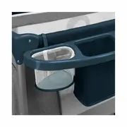 Lionelo - Patut pliant cu doua nivele Thomi Cu carusel, Cu masuta de infasat din Metal, Poliester, 120x60 cm, Albastru BYNLO-THOMI_BLUE_NAVY