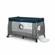 Lionelo - Patut pliant cu doua nivele Thomi Cu carusel, Cu masuta de infasat din Metal, Poliester, 120x60 cm, Albastru BYNLO-THOMI_BLUE_NAVY