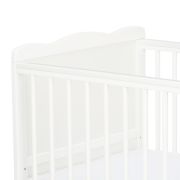 Qmini - Patut din lemn Julia 120x60 cm, multifunctional, cu sertar, Alb + Saltea 10 cm BYNQM_JUL10CM02AL