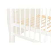 Qmini - Patut din lemn Julia 120x60 cm, multifunctional, cu sertar, Alb + Saltea 10 cm BYNQM_JUL10CM02AL
