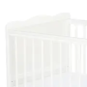 Qmini - Patut din lemn Julia 120x60 cm, multifunctional, cu sertar, Alb + Saltea 12 cm BYNQM_JUL12CM02AL