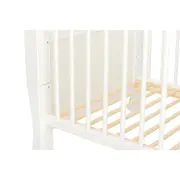 Qmini - Patut din lemn Julia 120x60 cm, multifunctional, cu sertar, Alb + Saltea 12 cm BYNQM_JUL12CM02AL