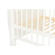 Qmini - Patut din lemn Julia 120x60 cm, multifunctional, cu sertar, Alb + Saltea 12 cm BYNQM_JUL12CM02AL