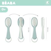 Set perie si pieptene Beaba - Green Blue ERFB920366