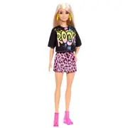 PAPUSA BARBIE FASHIONISTA BLONDA CU TINUTA DE VARA ROCK VIVMTFBR37_GRB47