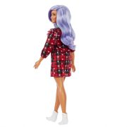 PAPUSA BARBIE FASHIONISTA CU PARUL MOV SI ROCHITA CU STELUTE VIVMTFBR37_GRB49