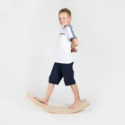 Balance board - Placa de echilibru din lemn pentru copii cu protectie Gri, MeowBaby&reg; PJBBB003S