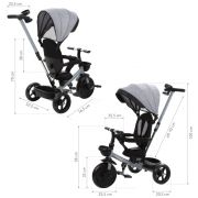 Tricicleta cu sezut rotativ si roti cu spuma eva kidwell axel - gri edeedirotraxe02a0