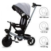 Tricicleta cu sezut rotativ si roti cu spuma eva kidwell axel - gri edeedirotraxe02a0
