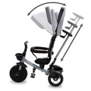 Tricicleta cu sezut rotativ si roti cu spuma eva kidwell axel - gri edeedirotraxe02a0