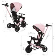 Tricicleta cu sezut rotativ si roti cu spuma eva kidwell axel - roz edeedirotraxe01a0