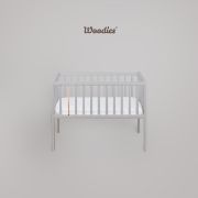 Patut Din Lemn Pentru Bebe, Inaltime Saltea Reglabila, Stardust  Craft Gri 120a 60 Cm Pjbstardust_grey