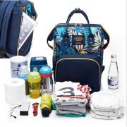Rucsac multifunctional mamici Leaves Bambinice BN028 BBJBN028_Albastru