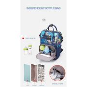 Rucsac multifunctional mamici Leaves Bambinice BN028 BBJBN028_Albastru