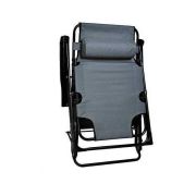 Scaun tip Sezlong Pliabil si Reglabil cu Tetiera pentru Gradina sau Terasa, dimensiuni XL Malatec MY0009 BBJMY0009_Gri