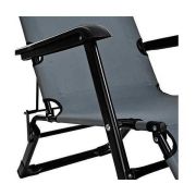 Scaun tip Sezlong Pliabil si Reglabil cu Tetiera pentru Gradina sau Terasa, dimensiuni XL Malatec MY0009 BBJMY0009_Gri