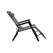 Scaun tip Sezlong Pliabil si Reglabil cu Tetiera pentru Gradina sau Terasa, dimensiuni XL Malatec MY0009 BBJMY0009_Gri