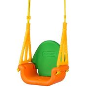 Leagan convertibil 3 în 1 ecotoys - portocaliu cu verde edesw-1424