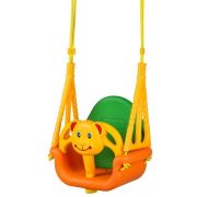 Leagan convertibil 3 în 1 ecotoys - portocaliu cu verde edesw-1424