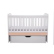 Patut vessanti como balansoar - alb cu cappucino + saltea cocos confort 120 x 60 x 12 cm edep12db_d126
