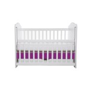 Patut vessanti como culisant cu sertar - alb cu violet + saltea cocos confort 120 x 60 x 12 cm edep12dclcs_d137