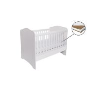 Patut vessanti como fara sertar - alb + saltea cocos confort 120 x 60 x 12 cm edep12dfs_alb