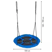 Leagan pentru copii ecotoys boc100, cuib de barza, cadru din otel galvanizat, albastru edeediboc100blue