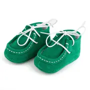 Botosei mocasini bebe Baby Fox din piele naturala Verde cu siret uni - FOX10312772-13