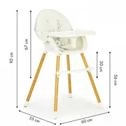 Scaun de masa 2 in 1 ecotoys ha-004 - bej edeediha-004beige