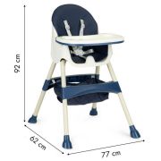 Scaun de masa 2 in 1 ecotoys hc-823 - bleumarin edeedihc-823blue