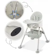 Scaun de masa 3 in 1 ricokids milo - gri edeedi700000