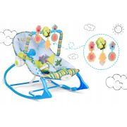Balansoar multifunctional cu vibratii si muzica ricokids 7302 - albastru edeedi7302