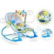 Balansoar multifunctional cu vibratii si muzica ricokids 7302 - albastru edeedi7302