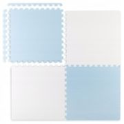 Salteluta de joaca 120 x 120 cm ricokids 7482 - alb - albastru edeedi7482