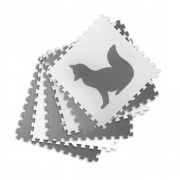 Salteluta de joaca 180 x 120 cm cu animalute 6 bucati ricokids 7490 - gri edeedi7490