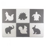 Salteluta de joaca 180 x 120 cm cu animalute 6 bucati ricokids 7491 - gri edeedi7491