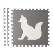 Salteluta de joaca 180 x 120 cm cu animalute 6 bucati ricokids 7491 - gri edeedi7491