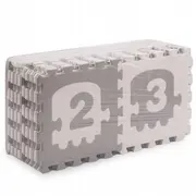 Salteluta de joaca 180 x 180 cm cu litere si cifre ricokids 7488 - trenulet gri edeedi7488