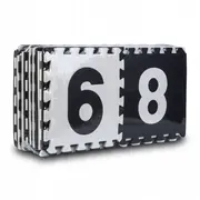 Salteluta de joaca 180 x 180 cm cu litere si cifre ricokids 7493 - alb - negru edeedi7493