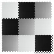 Salteluta de joaca 180 x 180 cm ricokids 7494 - gri - negru - alb  edeedi7494