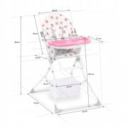 Scaun de masa ricokids eldo - alb - roz edeedi7077