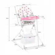 Scaun de masa ricokids eldo - alb - roz edeedi7077