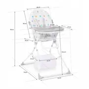 Scaun de masa ricokids eldo - gri - alb - stele edeedi7075