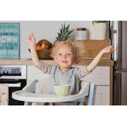 Scaun masa bebe din lemn reglabil treppy alb lvtktrp1006