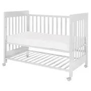 Treppy patut co-sleeping 120x60 cu laterala culisanta si roti dreamy plus alb lvtktrp1136-white